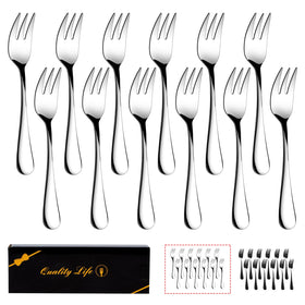 XXZWSJSH dessert forks 12-pack for effortless dessert service.
