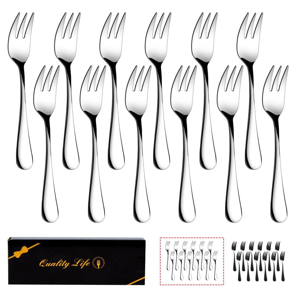 XXZWSJSH dessert forks 12-pack for effortless dessert service.