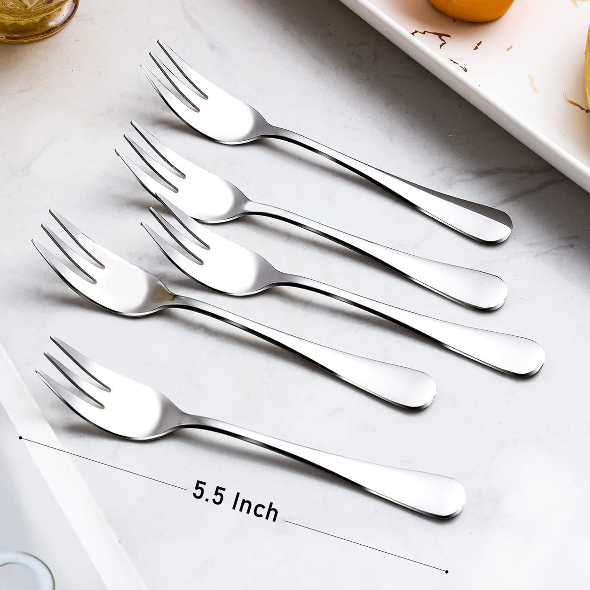 XXZWSJSH stainless steel cocktail fork with elegant mirror finish.