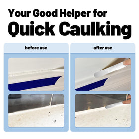 XYGOVIA spatulas smoothing caulk around bathtubs and showers