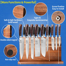 XYJ no-drill knife block installs quickly, protecting walls and surfaces