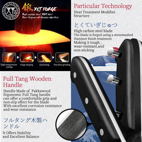 XYJ high-carbon steel blade with polished edge for smooth cutting and easy maintenance.