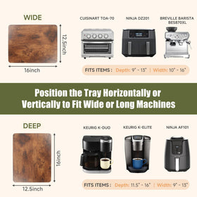 Xykzra coffee-maker slider with quiet wheels reduces noise when moving heavy gear
