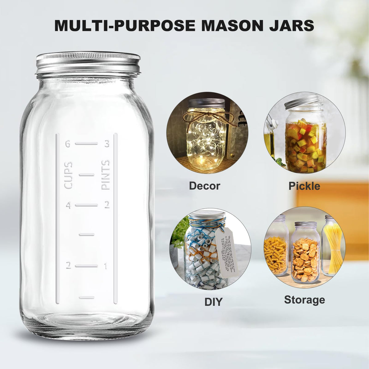 Xylanor wide-mouth jars are easy to clean and fill with ingredients.