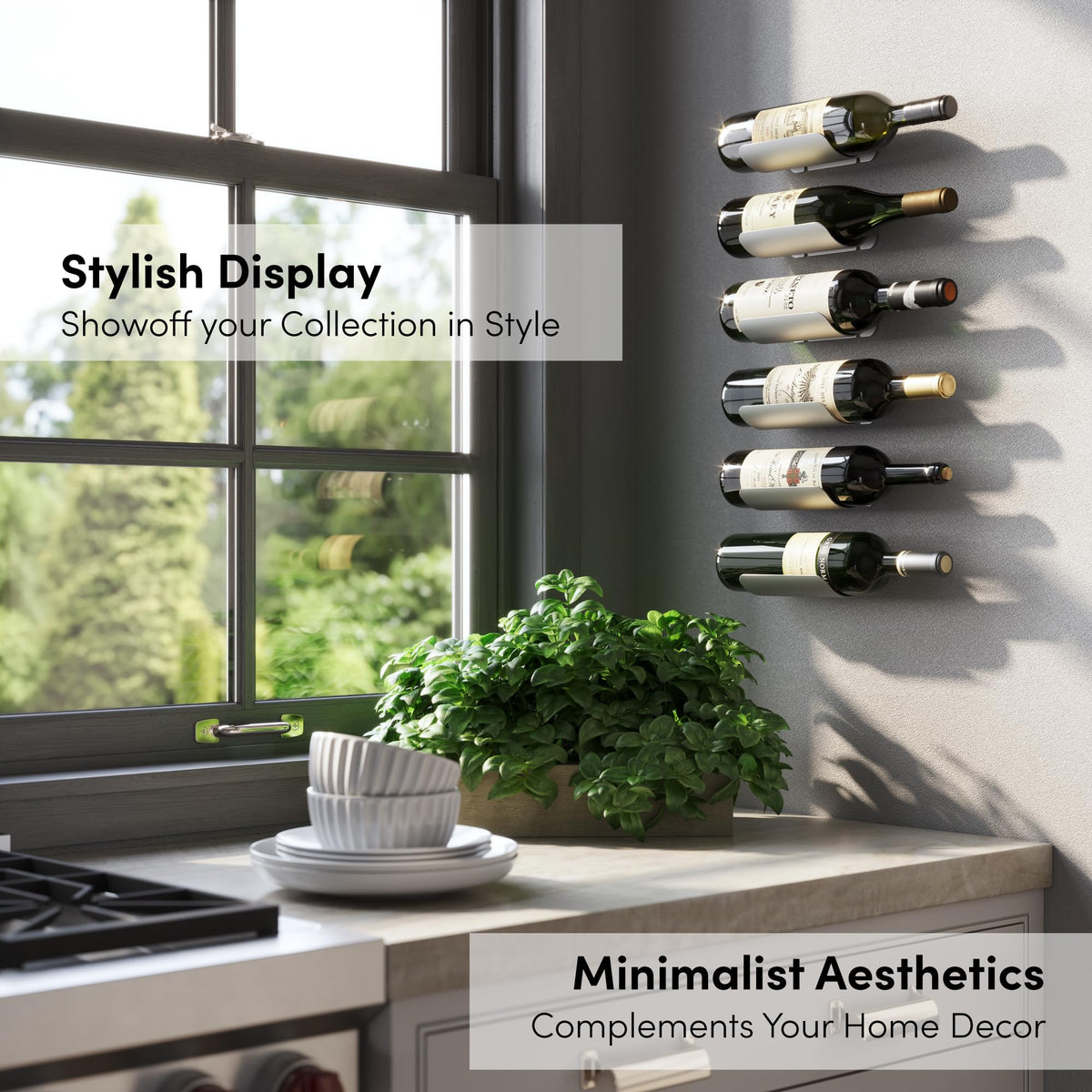 xympo bottle holders feature non-slip cork pads to keep bottles secure during display