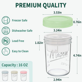 Xyptorix dishwasher-safe glass jar suitable for fridge and dishwasher