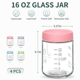 Xyptorix glass jars are freezer and dishwasher safe for versatile meal prep.