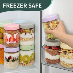 Xyptorix measurement-marked jar elevates portion control for yogurt and chia puddings.