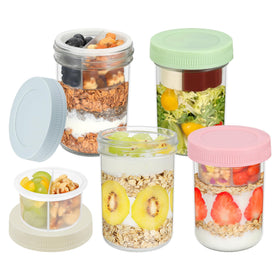 Xyptorix overnight oats container lids: secure closure for portable breakfasts