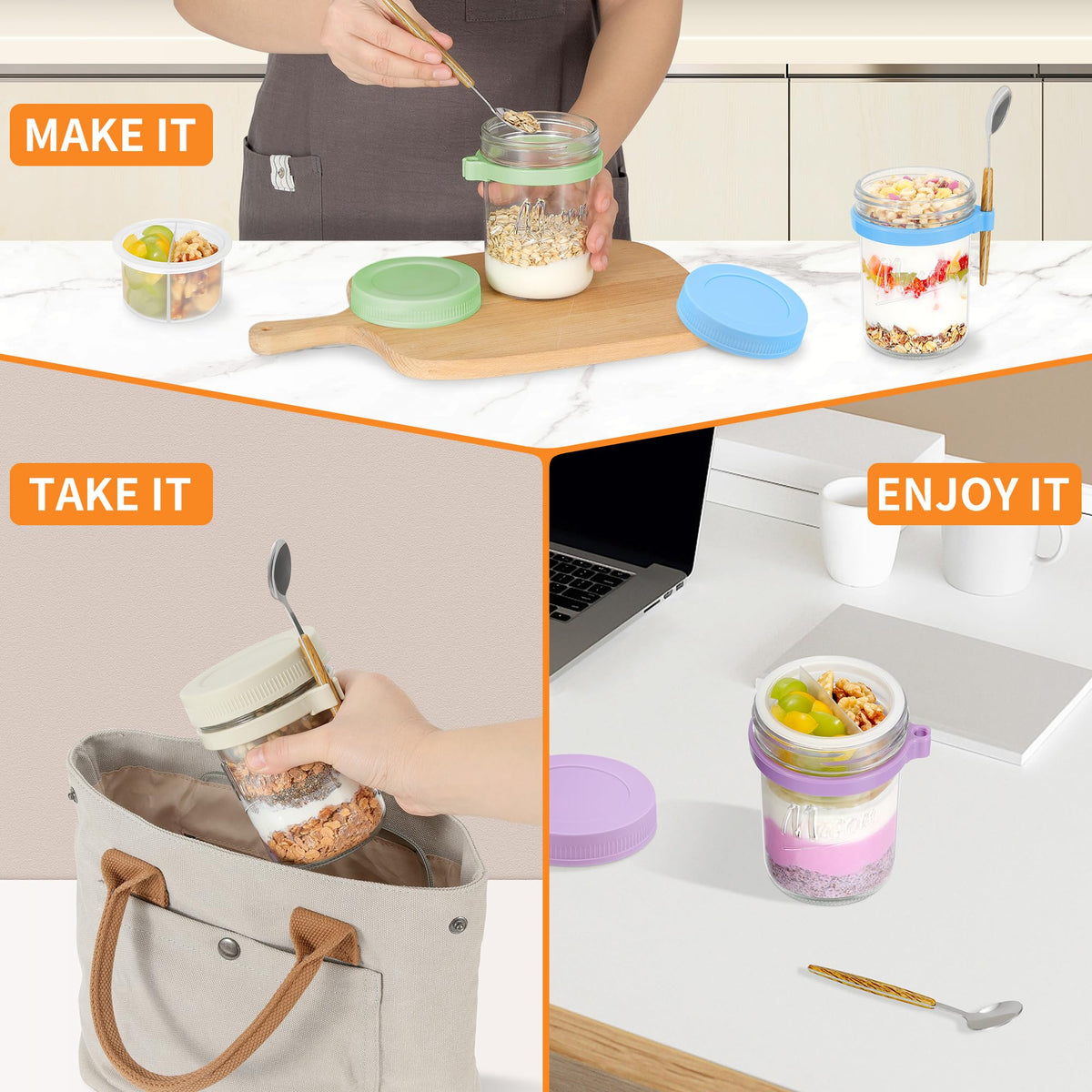 Xyptorix jars are portable for on-the-go meals and travel