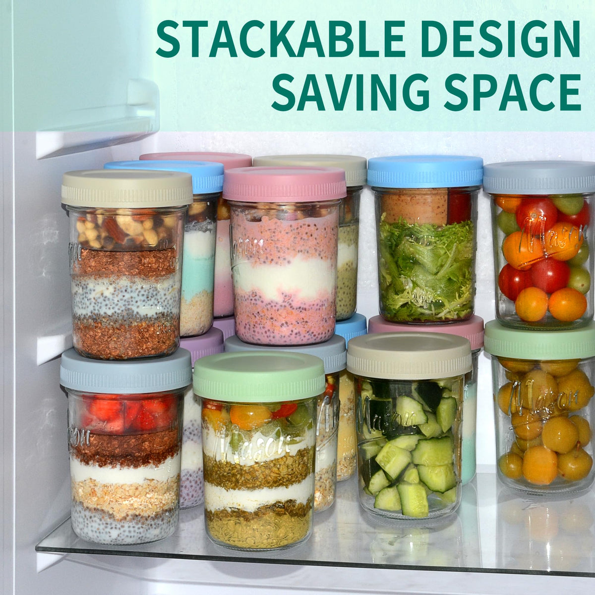 Xyptorix stackable glass jar design helps save shelf space