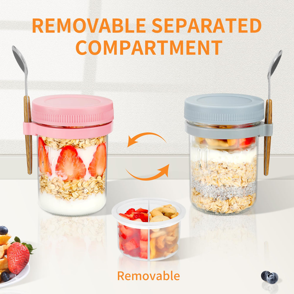 Xyptorix glass mason jars with airtight lids for freshness and long-lasting storage.