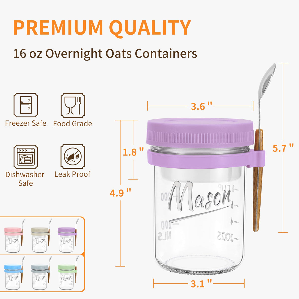 Xyptorix wide-mouth jars are easy to fill and clean in minutes.