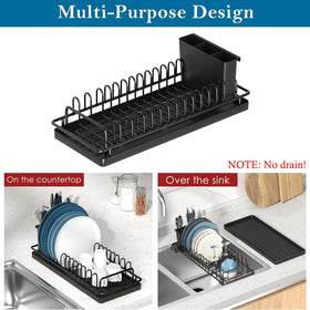 Stainless steel wire frame of XYZLVSI dish rack for durability.