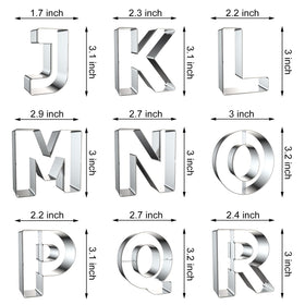 Letter-shaped cutters enabling themed pastries and personalized party treats.