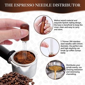 Y-Step coffee stirring spoon for even distribution of grounds