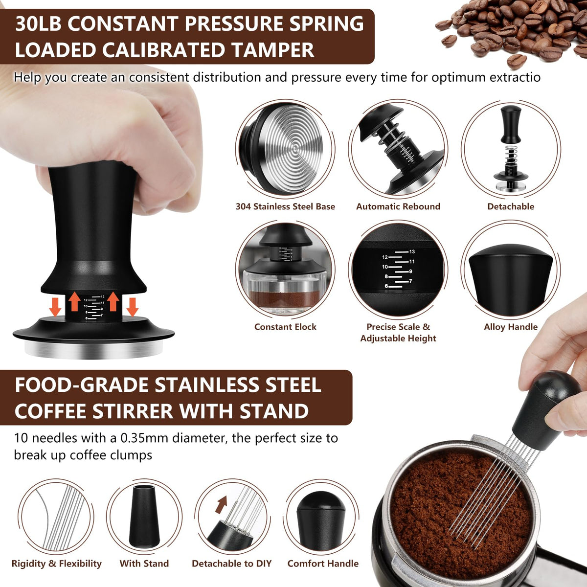 Y-Step 350ml milk frothing pitcher with measurement marks for precise texture and pouring.