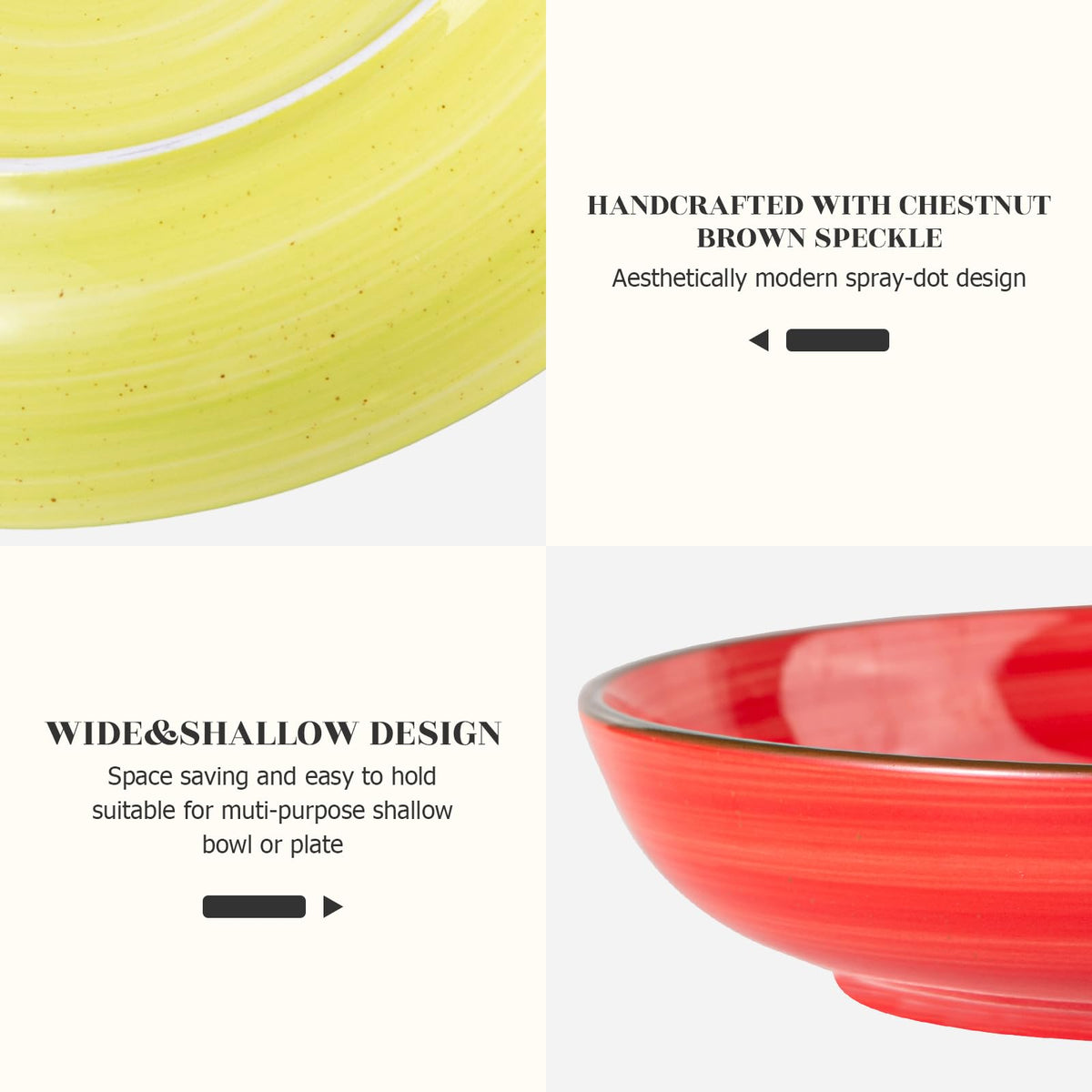 Y YHY durable ceramic bowls with microwave-safe, smooth glaze