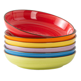Y YHY pasta bowls set with colorful speckled glaze for vibrant meals