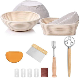 YAANI sourdough oval banneton basket 10inch for even proofing and shaped loaves