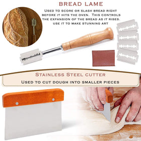YAANI stainless steel dough scraper cuts and shapes dough cleanly