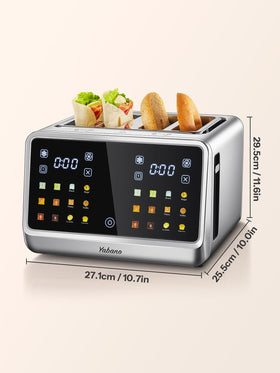 Yabano 4-Slice Toaster versatile appliance for quick, guided toasting routines.
