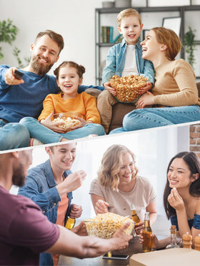 Yabano popcorn machine dishwasher-safe parts simplify cleanup after use.