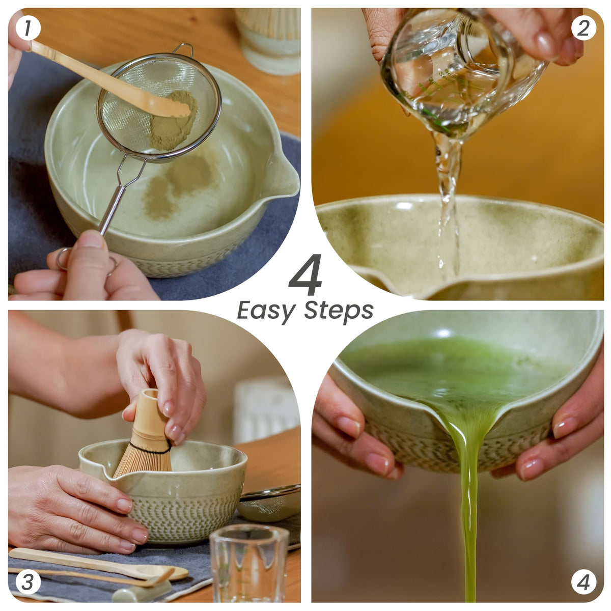 Yabercha bamboo scoop (chashaku) for precise matcha measurement.