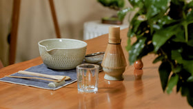 Yabercha matcha kit on display, ideal for gifting or daily rituals.