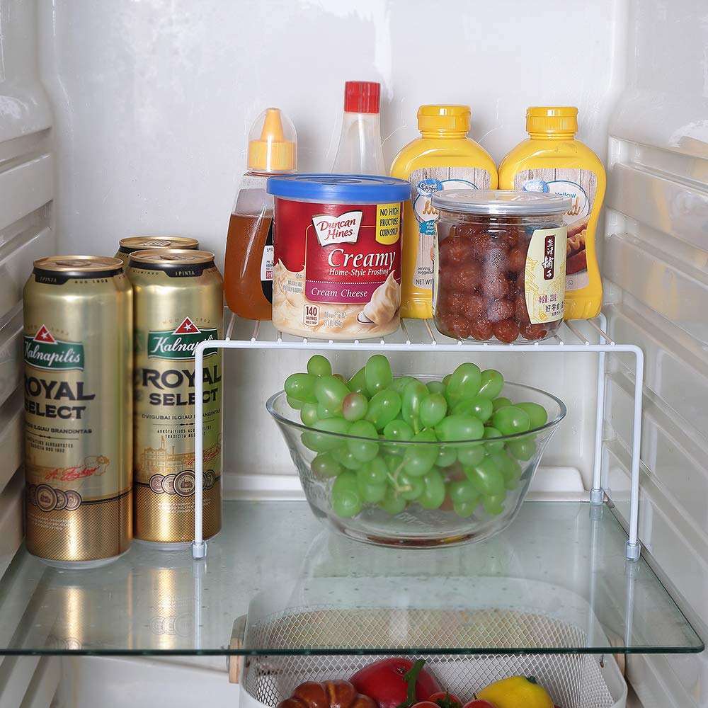 Low-profile white finish suits many decors while keeping essentials accessible.
