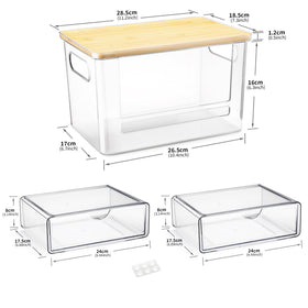 YAFFWA transparent acrylic body lets you see contents at a glance.