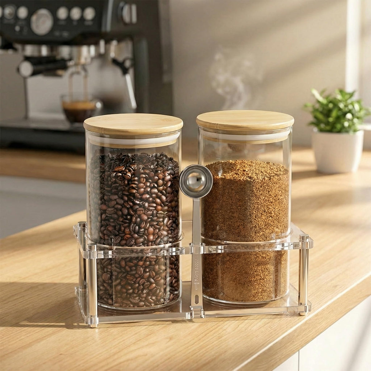YAGELI bamboo lids with silicone gasket seal for airtight freshness.