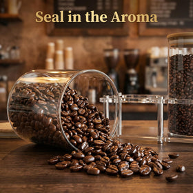 YAGELI metal scoop included helps precise portions for coffee or sugar.