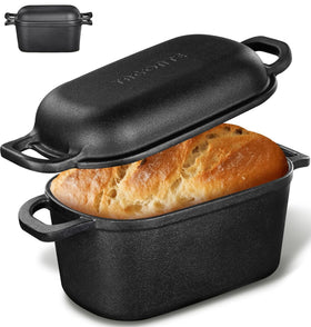 YAGONTE oval Dutch oven pan for sourdough baking with even heat distribution.