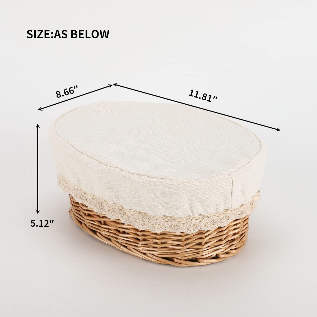 YAHUAN round bread basket closeup highlights durable wicker and tactile texture for everyday use.