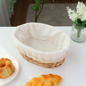 YAHUAN round bread basket with removable liner and cover helps maintain warmth and cleanliness.