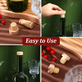 Yalikop easy-to-use cork plugs remove smoothly for quick resealing.