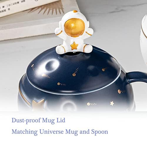 Yalucky ceramic coffee mug in dark blue for daily caffeine moments.