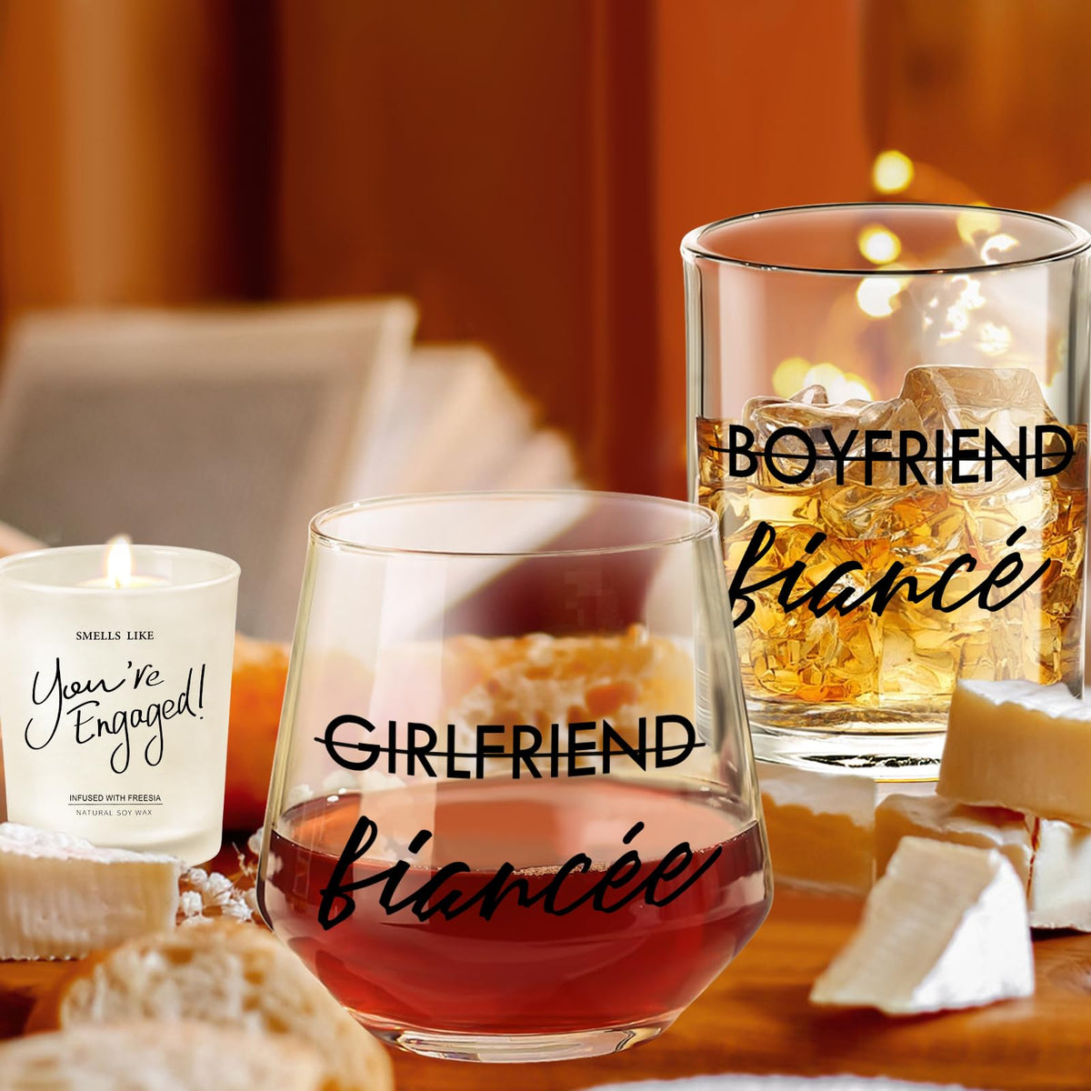 Yalucky engagement gift box provides elegant packaging ideal for bridal showers.