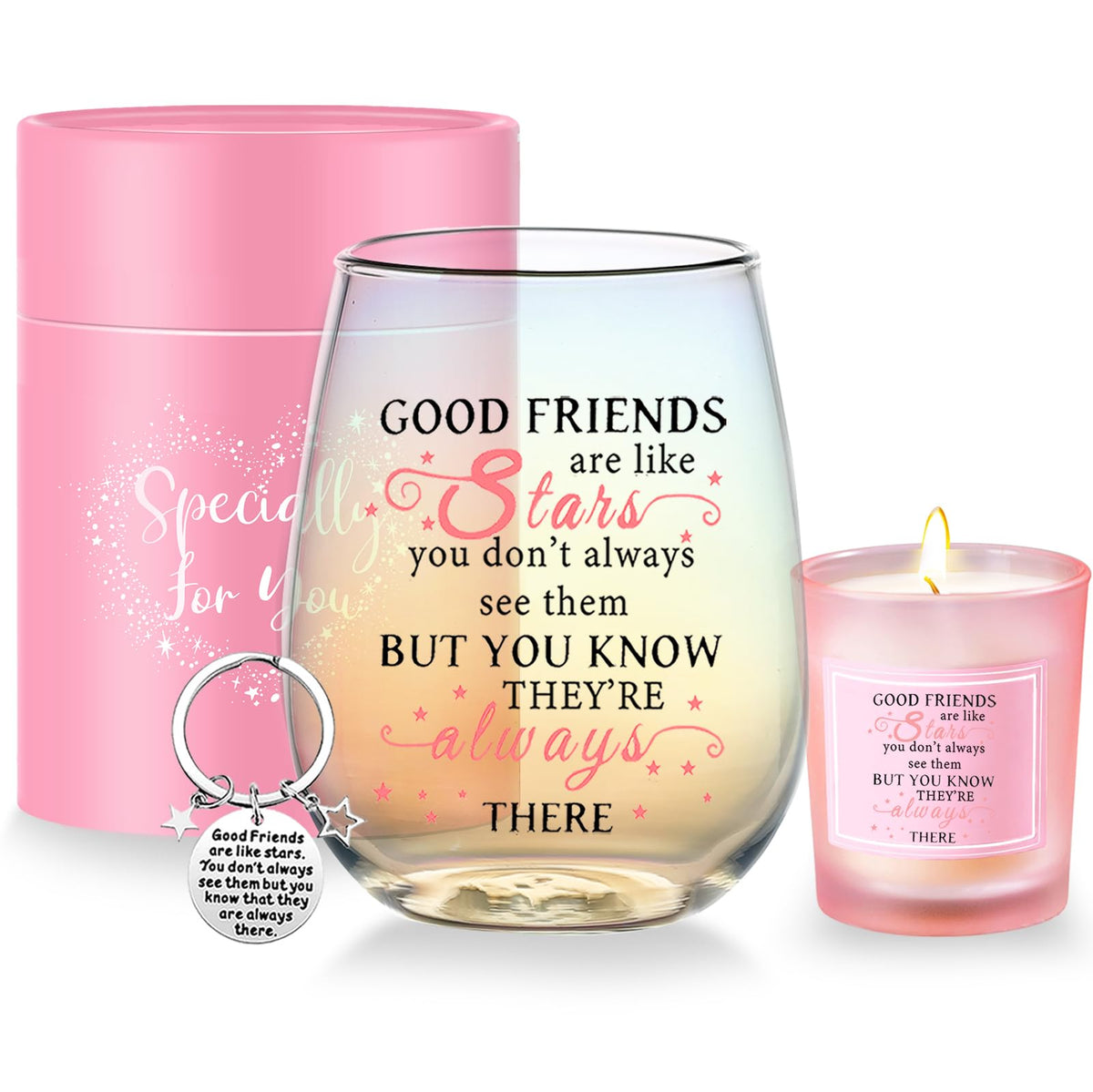 Yalucky good-friend wine glass, ideal for celebrating friendship with a personalized touch.