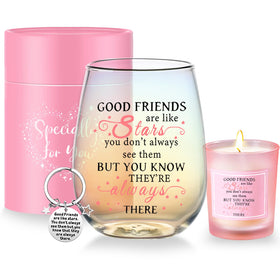 Yalucky good-friend wine glass, ideal for celebrating friendship with a personalized touch.