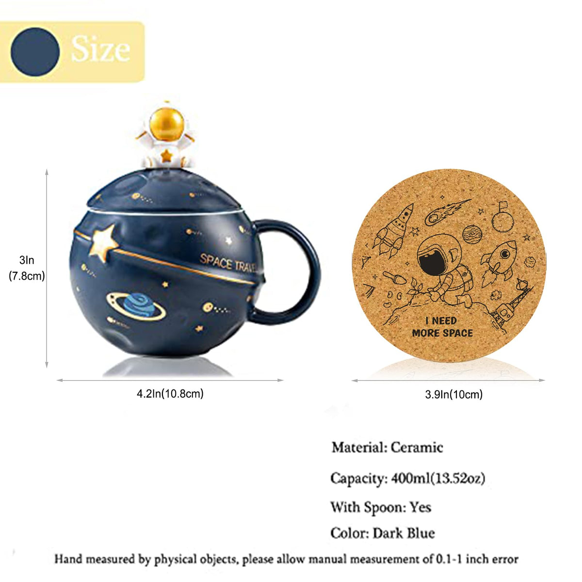 Yalucky planet-pattern cup enhances desk decor during tea breaks.