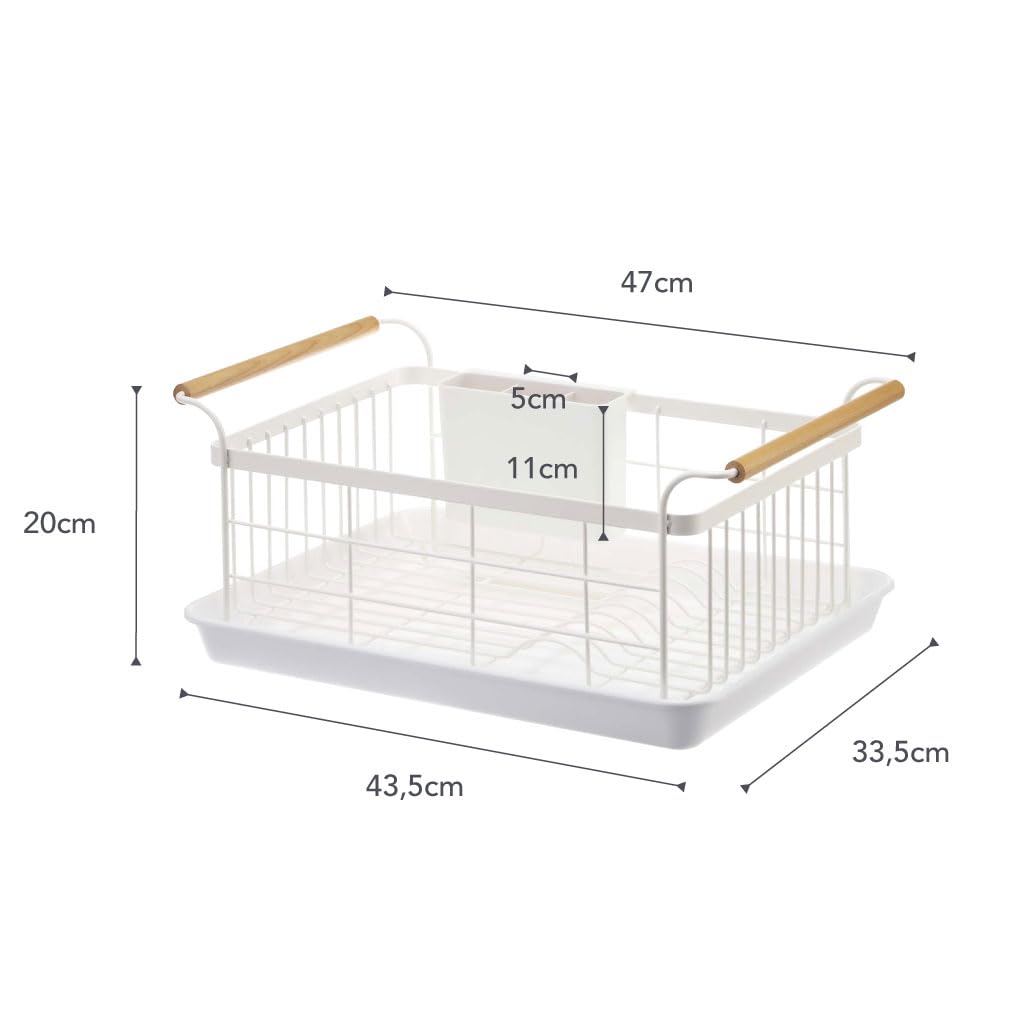 YAMAZAKI Home ideal for counter-top dish drying and organization.
