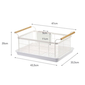 YAMAZAKI Home ideal for counter-top dish drying and organization.