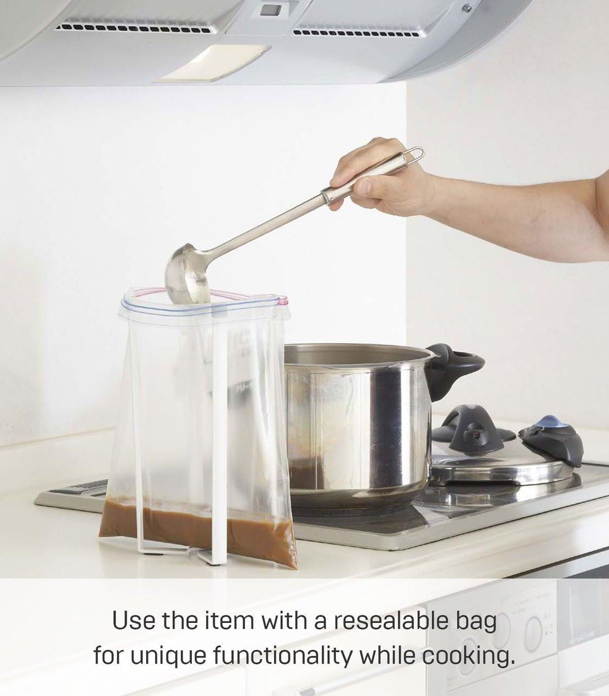 Yamazaki non-slip silicone tips keep items steady during drying