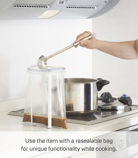 Yamazaki non-slip silicone tips keep items steady during drying