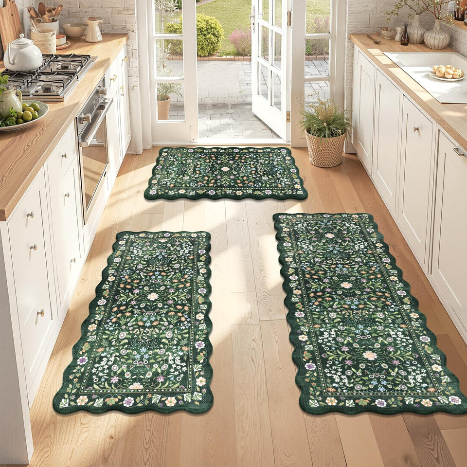 Yamaziot anti-fatigue kitchen rug 29x17 inches improves underfoot comfort.