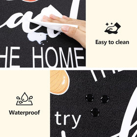 Yamaziot mat with non-slip backing, prevents shifting on smooth floors