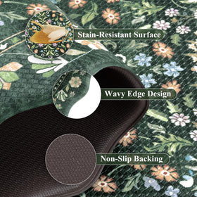 Yamaziot non-slip backing with beveled edges reduces slips and curling.