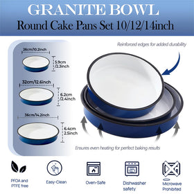 YAMMI TREE 12-inch enamel pan with smooth bottom supports even heat for casseroles.